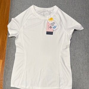 Hodo Sport Women's White Swim Rash guard. NWT. XS